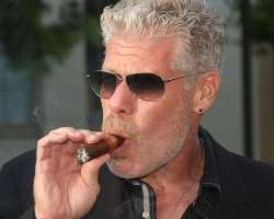 Ron Perlman smoking